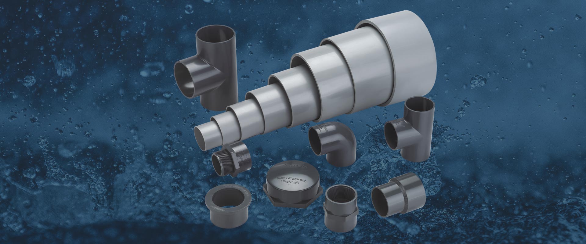 uPVC Pressure Pipes Fittings, We offer all types of uPVC Pressure Fittings from 2" to 4" as per  IS Standards